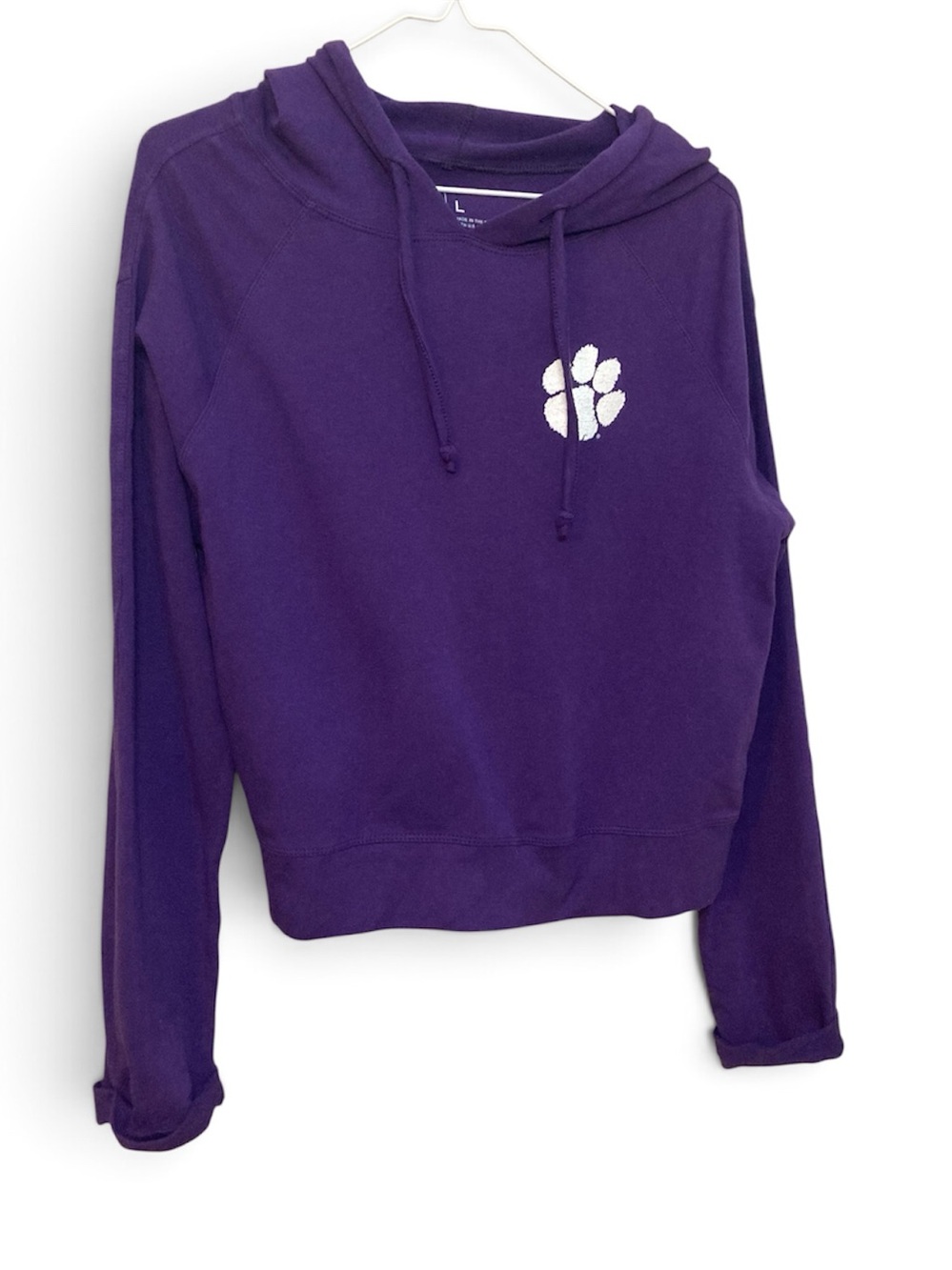 Purple Hooded Sweatshirt Clemson Large but Fits Like Medium Like New Soft Lounge